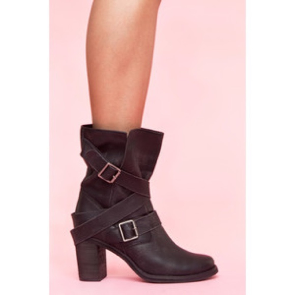 Jeffery Campbell France Wrap Leather bootie